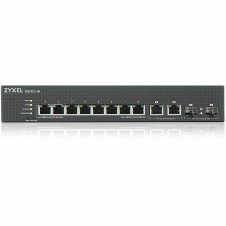 ZYXEL GS2220-10 8-Port Gigabit L2+ Managed and Nebula Pro Cloud Managed Switch with 2 SFP Uplinks — GS2220-10