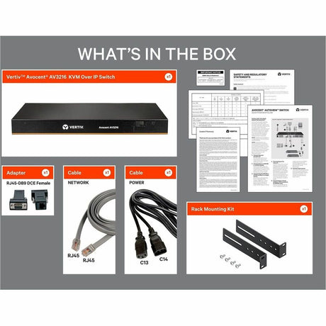 Vertiv Avocent AV3000 KVM Over IP Switch | 16 port KVM | VGA Cable (AV3216-400) — AV3216-400