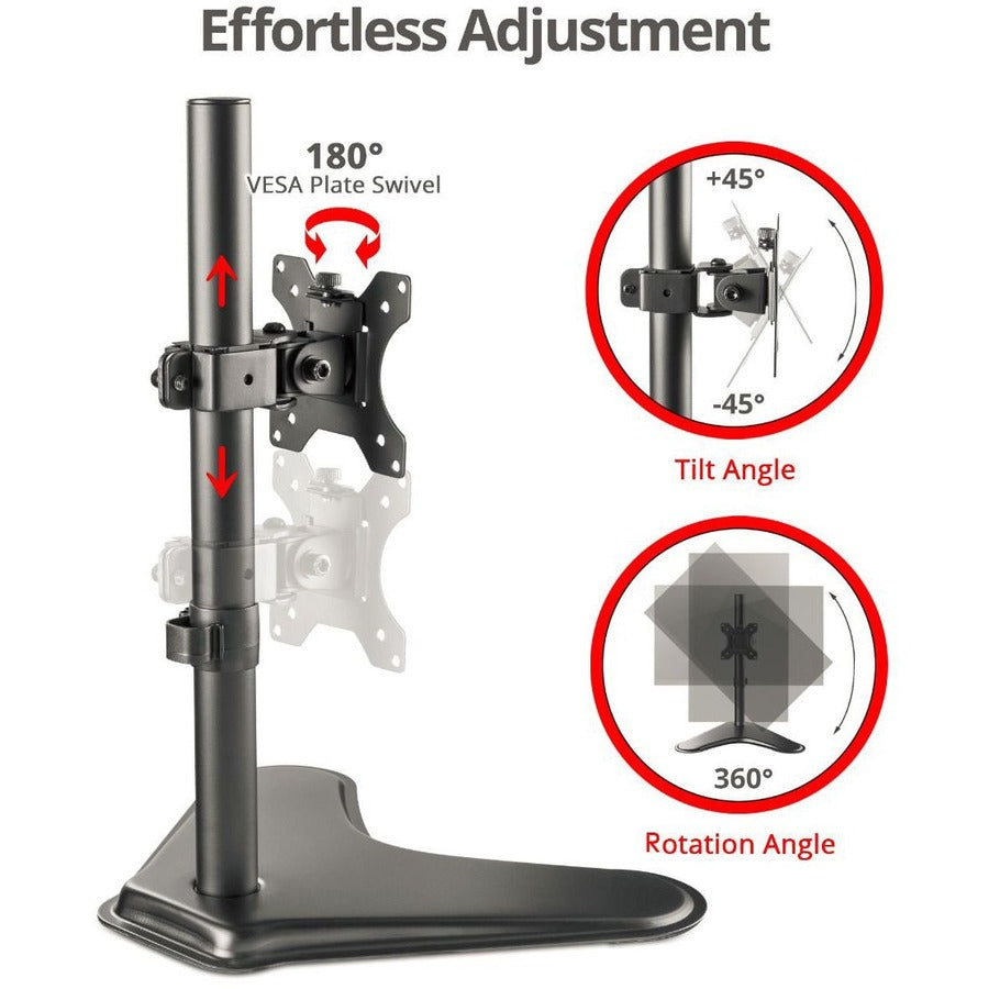 SIIG Height Adjustable Single Monitor Freestanding Desk Stand for 13" to 32" — CE-MT3B11-S1