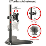 SIIG Height Adjustable Single Monitor Freestanding Desk Stand for 13" to 32" — CE-MT3B11-S1