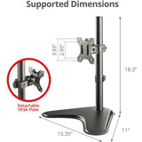 SIIG Height Adjustable Single Monitor Freestanding Desk Stand for 13" to 32" — CE-MT3B11-S1