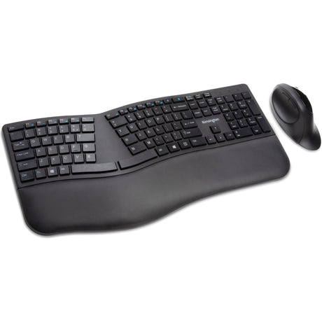 Kensington Pro Fit Ergo Wireless Keyboard and Mouse-Black — K75406US