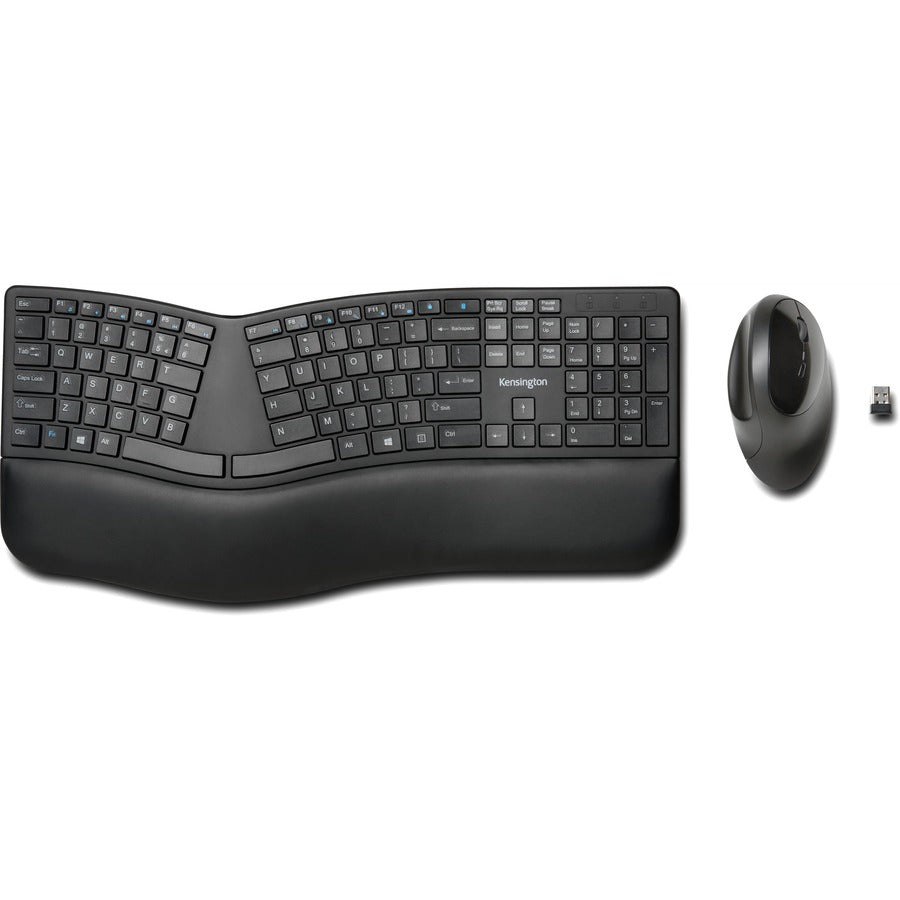 Kensington Pro Fit Ergo Wireless Keyboard and Mouse-Black — K75406US