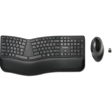 Kensington Pro Fit Ergo Wireless Keyboard and Mouse-Black — K75406US