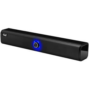 Adesso Xtream S6 Portable Bluetooth & Aux Sound Bar Speaker - 10W x 2 -Black - 3.5mm - Rechargeable Battery - Volume Control Knob - Wired/Wireless — XtreamS6