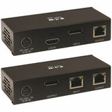 Eaton Tripp Lite Series DisplayPort over Cat6 Extender Kit, Transmitter and Receiver with Repeater, 4K, 4:4:4, PoC, 230 ft. (70.1 m), TAA — B127A-111-BDTD
