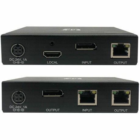 Eaton Tripp Lite Series DisplayPort over Cat6 Extender Kit, Transmitter and Receiver with Repeater, 4K, 4:4:4, PoC, 230 ft. (70.1 m), TAA — B127A-111-BDTD