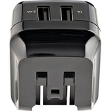 StarTech.com 2 Port USB Wall Charger, 17W Wall Charger Hub (2.4A & 1A port), Dual USB-A Power Adapter, Portable Charger for Phones/Tablets — USB2PACUBK