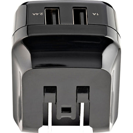 StarTech.com 2 Port USB Wall Charger, 17W Wall Charger Hub (2.4A & 1A port), Dual USB-A Power Adapter, Portable Charger for Phones/Tablets — USB2PACUBK