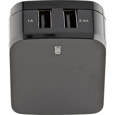 StarTech.com 2 Port USB Wall Charger, 17W Wall Charger Hub (2.4A & 1A port), Dual USB-A Power Adapter, Portable Charger for Phones/Tablets — USB2PACUBK