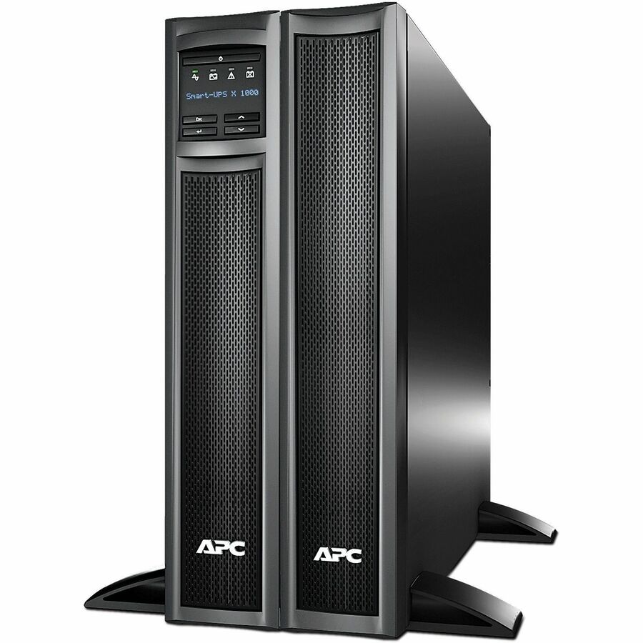 APC Smart-UPS X, Line Interactive, 1000VA, Rack/tower convertible 2U, 120V, 8x 5-15R NEMA, SmartConnect port, Extended runtime — SMX1000C