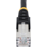 StarTech.com 2ft CAT6a Ethernet Cable, Black Low Smoke Zero Halogen (LSZH) 10 GbE 100W PoE S/FTP Snagless RJ-45 Network Patch Cord — NLBK-2F-CAT6A-PATCH