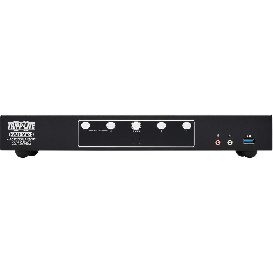 Eaton Tripp Lite Series 4-Port DisplayPort Dual-Display KVM Switch - 4K 60 Hz, USB 3.2 Gen 1, HDCP 2.2, USB Sharing — B006-DP2UA4