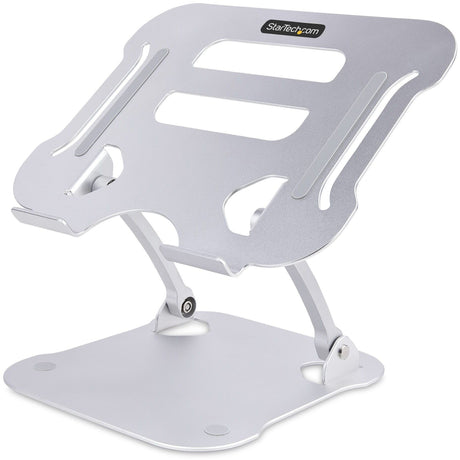 StarTech.com Laptop Stand for Desk, Ergonomic Laptop Stand Adjustable Height, Aluminum, Up to 22lb/10kg, Foldable Notebook Riser/Lift — ADJ-LAPTOP-RISER