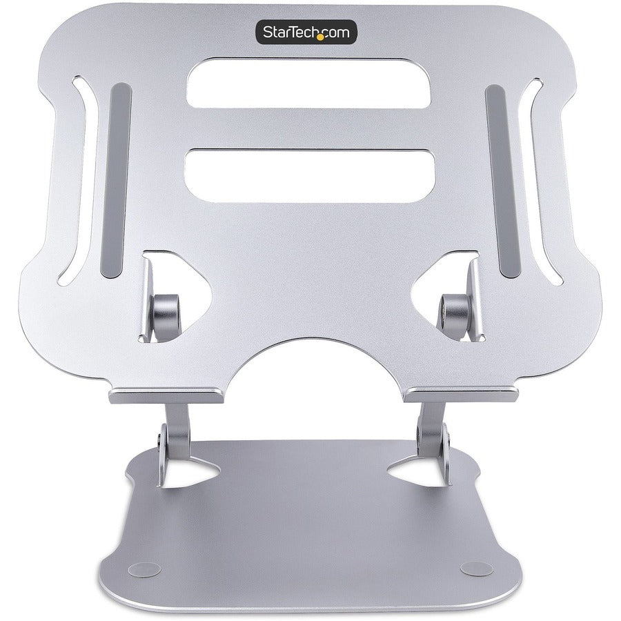 StarTech.com Laptop Stand for Desk, Ergonomic Laptop Stand Adjustable Height, Aluminum, Up to 22lb/10kg, Foldable Notebook Riser/Lift — ADJ-LAPTOP-RISER