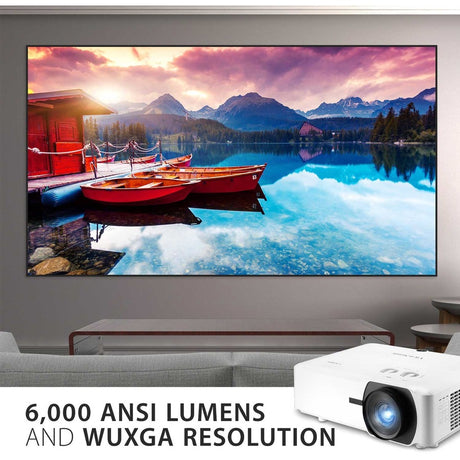 ViewSonic LS920WU 6000 Lumens WUXGA Laser Projector for 300 Inch screen, Dual HDMI, 4K HDR/HLG Support, 1.6x Optical Zoom for Business and Education — LS920WU