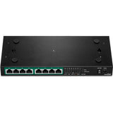 TRENDnet 8-Port Gigabit PoE+ Switch, 65W PoE Power Budget, 16Gbps Switching Capacity, IEEE 802.1p QoS, DSCP Pass-Through Support, Fanless, Wall Mountable, Lifetime Protection, Black, TPE-TG83