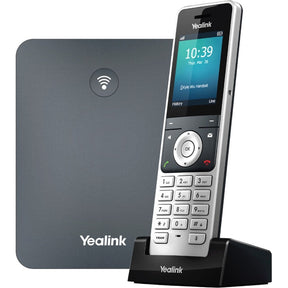 Yealink W76P IP Phone - Cordless - Corded - DECT - Wall Mountable, Desktop - Alabaster Silver, Classic Gray — 1302024