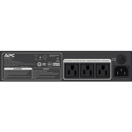 APC Back-UPS 400VA, 120V, Flexible Mounting, Low Profile, Industrial, 3 NEMA outlets — BV400XU
