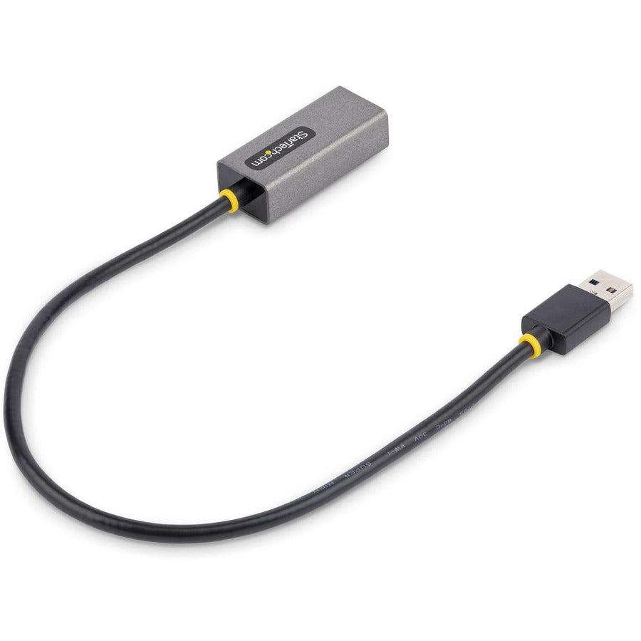 StarTech.com USB to Ethernet Adapter, USB 3.0 to 10/100/1000 Gigabit Ethernet LAN Adapter, 1ft/30cm Attached Cable, USB to RJ45 Adapter — USB31000S2