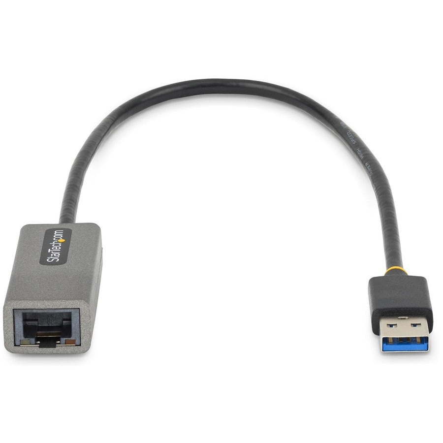 StarTech.com USB to Ethernet Adapter, USB 3.0 to 10/100/1000 Gigabit Ethernet LAN Adapter, 1ft/30cm Attached Cable, USB to RJ45 Adapter — USB31000S2