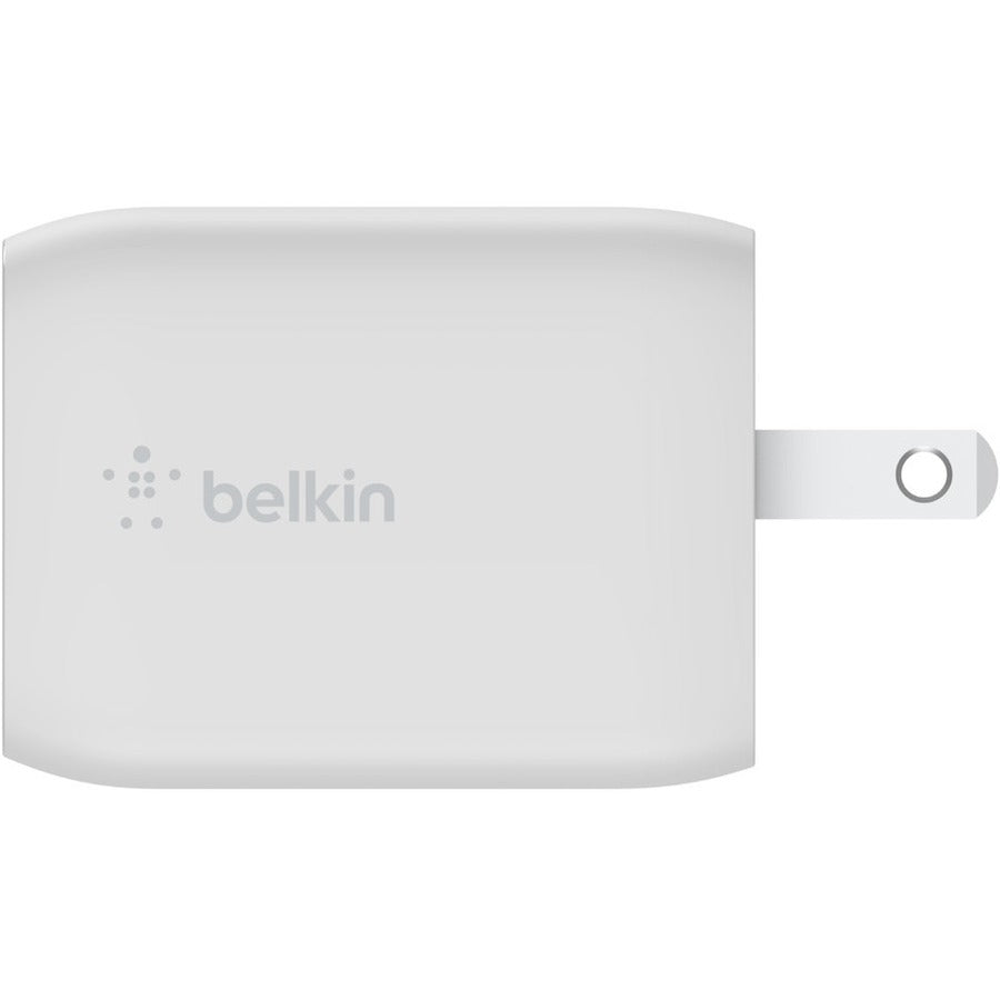 Belkin BoostCharge Pro Dual USB-C GaN Wall Charger with PPS 65W Laptop Chromebook Charging - Power Adapter — WCH013dqWH