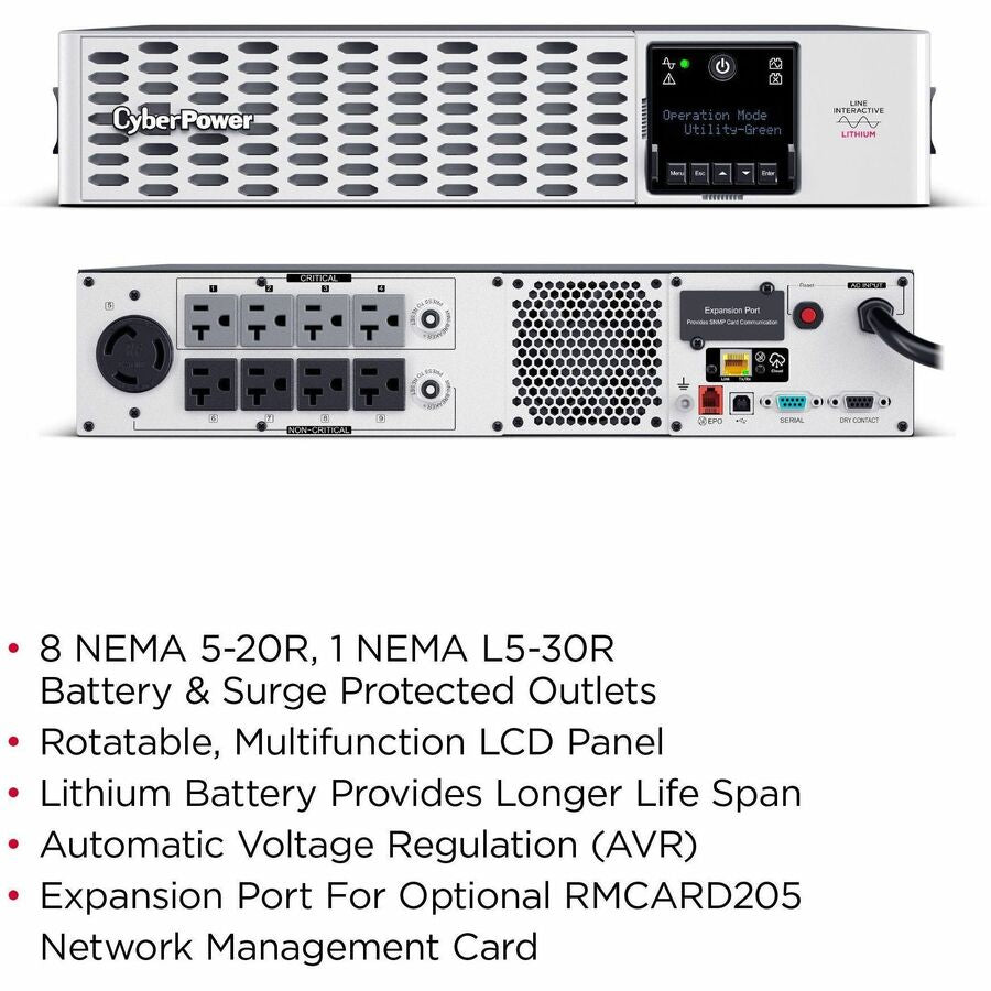 CyberPower PRL3000RT2UC Smart App Sinewave UPS Systems — PRL3000RT2UC
