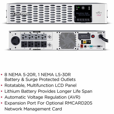 CyberPower PRL3000RT2UC Smart App Sinewave UPS Systems — PRL3000RT2UC