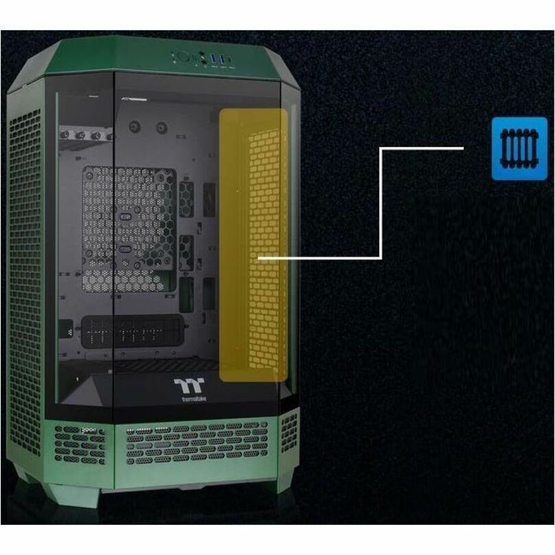 Thermaltake The Tower 300 Racing Green Micro Tower Chassis — CA-1Y4-00SCWN-00