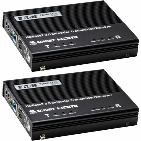Eaton Tripp Lite Series HDBaseT 3.0 Transmitter and Receiver Kit, HDMI 4K 60 Hz (4:4:4), RS-232, IR Control, Up to 328 ft. (100 m), TAA — BHDBT3-TRX2