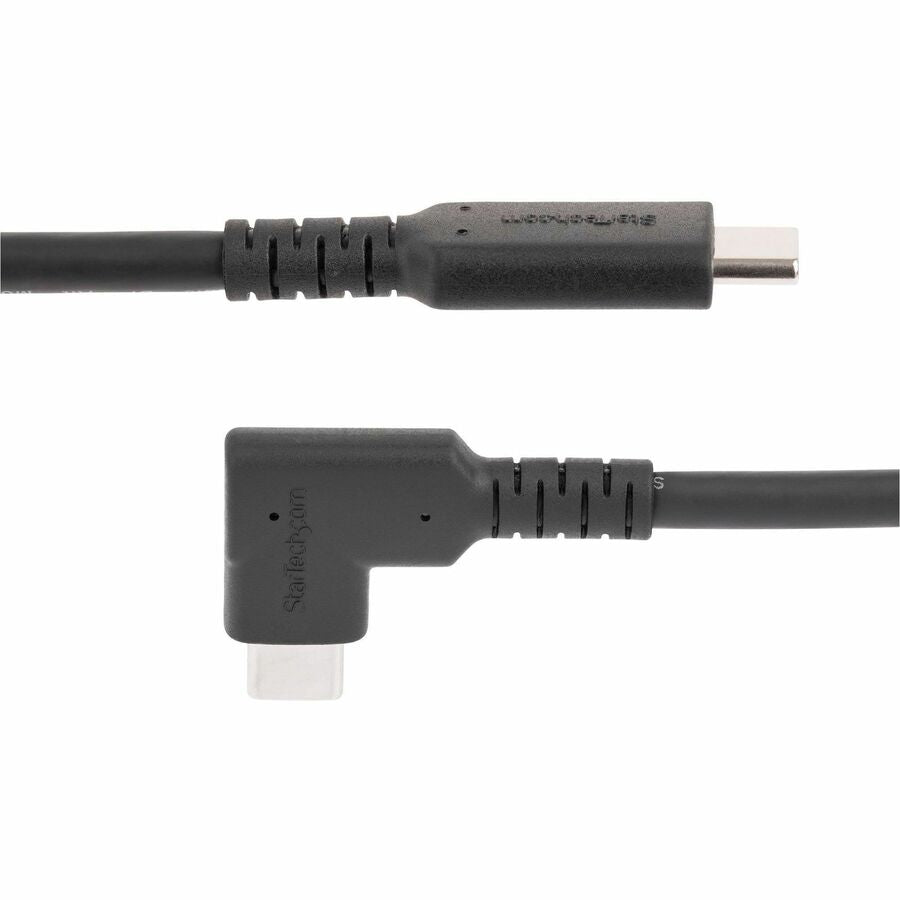 StarTech.com 6ft (2m) Rugged Right Angle USB-C Cable, USB 3.2 Gen 1 (5 Gbps), USB C to C Data Transfer Cable, 100W PD, 4K 60Hz, 90 Degree USB-C Cable — RUSB315CC2MBR