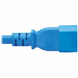 Eaton Tripp Lite Series Power Cord C14 to C15 - Heavy-Duty, 15A, 250V, 14 AWG, 10 ft. (3.1 m), Blue — P018-010-ABL