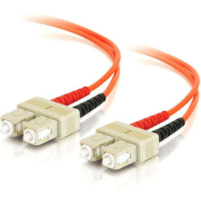C2G 7m SC-SC 50/125 OM2 Duplex Multimode PVC Fiber Optic Cable (USA-Made) - Orange — 14566