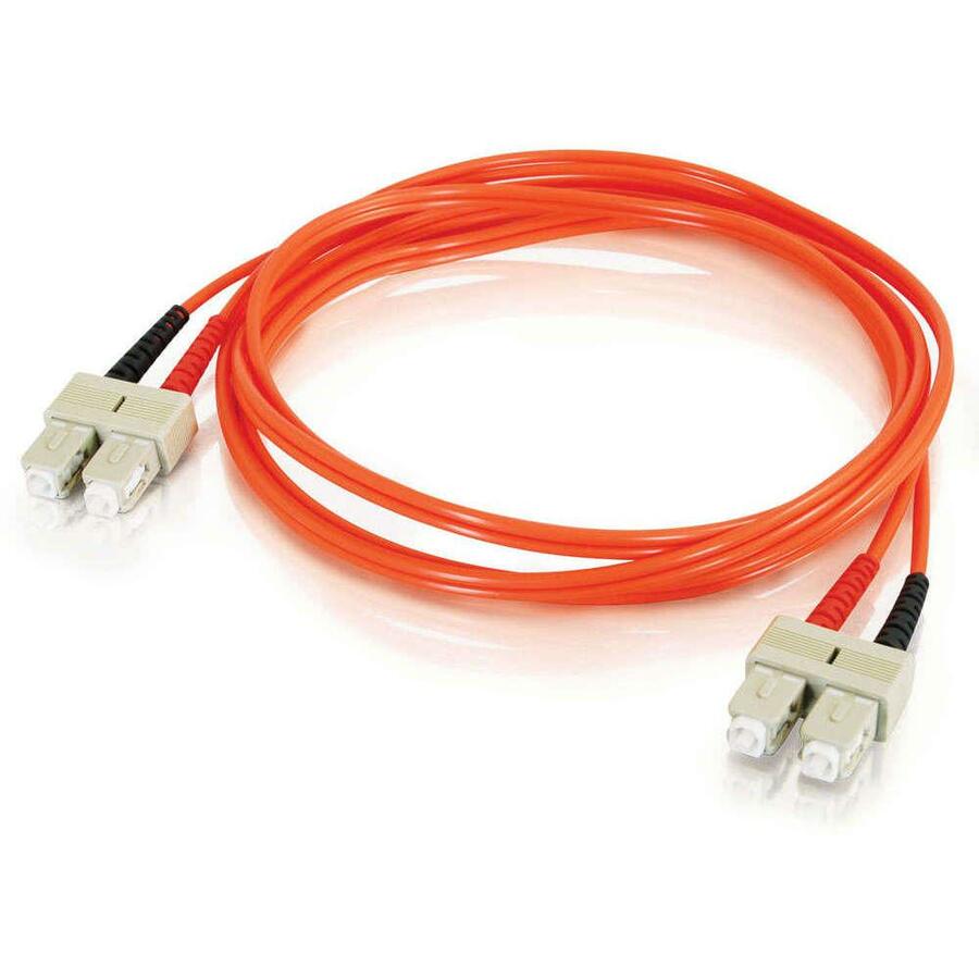 C2G 7m SC-SC 50/125 OM2 Duplex Multimode PVC Fiber Optic Cable (USA-Made) - Orange — 14566