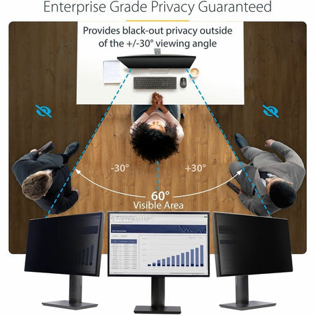 StarTech.com 24-inch 16:9 Computer Monitor Privacy Screen, Hanging Acrylic Filter, Monitor Screen Protector/Shield, +/- 30 Deg., Glossy — 2469A-PRIVACY-SCREEN