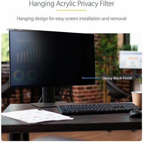 StarTech.com 27-inch 16:9 Computer Monitor Privacy Screen, Hanging Acrylic Filter, Monitor Screen Protector/Shield, +/- 30 Deg., Glossy — 2769A-PRIVACY-SCREEN