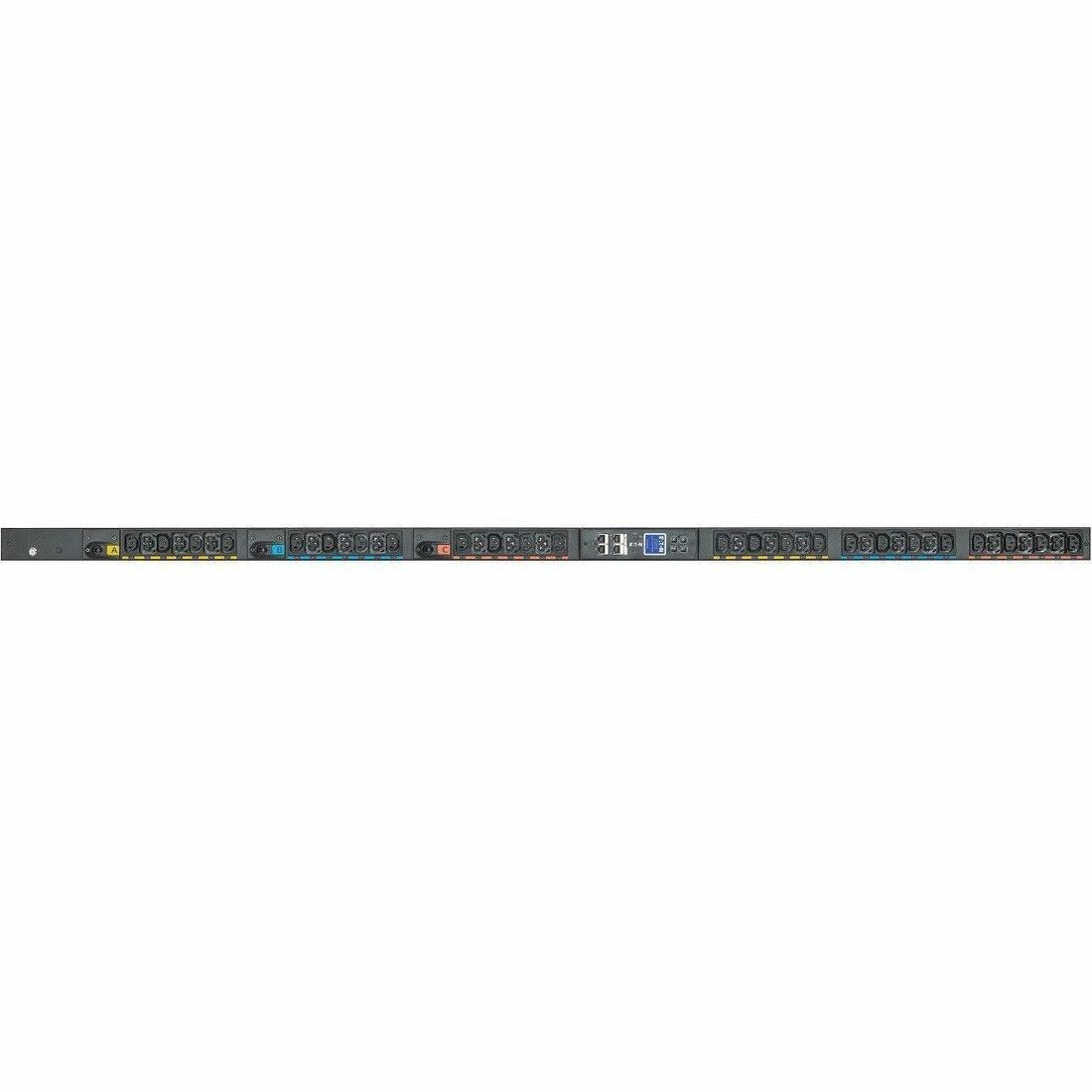 Eaton Universal-Input Metered PDU G4, 208V and 415/240V, 24 Outlets, Input Cable Sold Separately, 0U Vertical — EVMIGU23A-E