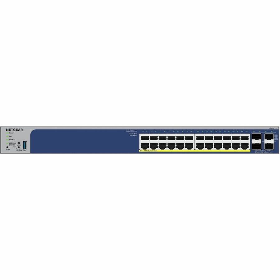 Netgear Gigabit PoE+ Smart Switches with 4 Dedicated 10G SFP+ Ports — GS728TXP-300NAS