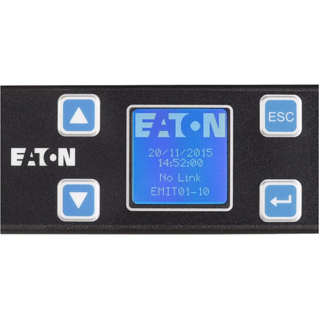 Eaton Metered Input rack PDU, 1U, 5-20P input, 1.92 kW max, 120V, 16A, 10 ft cord, Single-phase, Outlets: (12) 5-20R — EMIT01-10