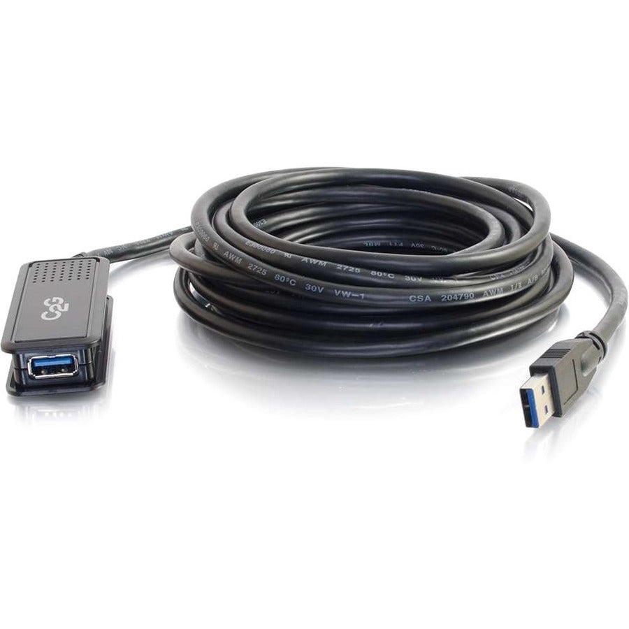 C2G 16.4ft (5m) USB 3.0 USB-A Male to USB-A Female Active Extension Cable — 39939