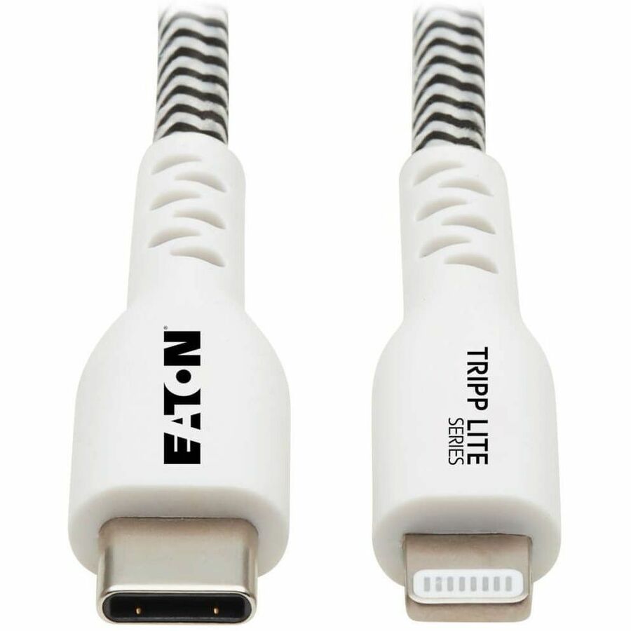 Eaton Tripp Lite Series Heavy-Duty USB-C to Lightning Sync/Charge Cable with Status LED - MFi Certified, M/M, USB 2.0, 3 ft. — M102-003-HD-SL