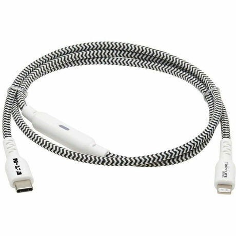 Eaton Tripp Lite Series Heavy-Duty USB-C to Lightning Sync/Charge Cable with Status LED - MFi Certified, M/M, USB 2.0, 3 ft. — M102-003-HD-SL