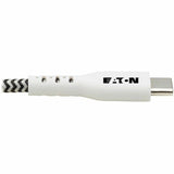 Eaton Tripp Lite Series Heavy-Duty USB-C to Lightning Sync/Charge Cable with Status LED - MFi Certified, M/M, USB 2.0, 3 ft. — M102-003-HD-SL