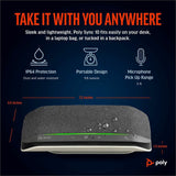 Poly Sync 10 USB-A USB-C Speakerphone — 772C3AA