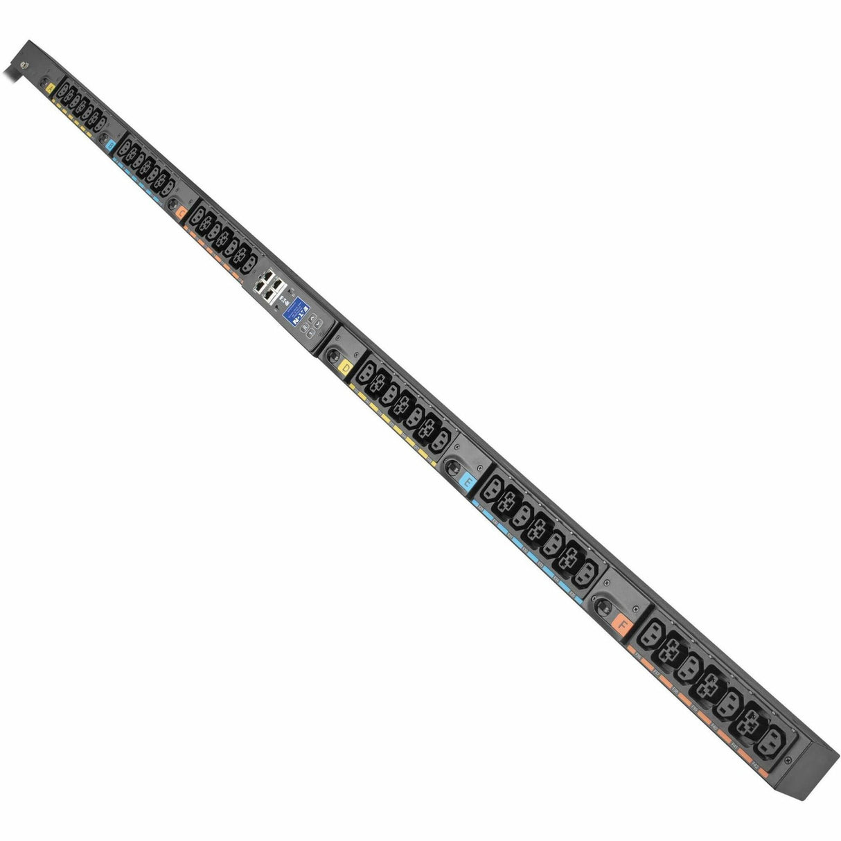 Eaton 3-Phase Metered Input Rack PDU G4, 240/415V, 42 Outlets, 24A/32A, 17.3kW, 532P6W Input, 10 ft. Cord, 0U Vertical, TAA — EVMIG332X