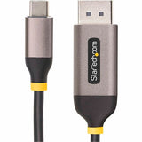 StarTech.com 10ft (3m) USB-C to DisplayPort Adapter Cable, 8K 60Hz, 4K 144Hz, HDR10, USB Type-C to DP 1.4 Converter, USB4/TB3/4 Compatible — 142-USBC-DP-8K-10F
