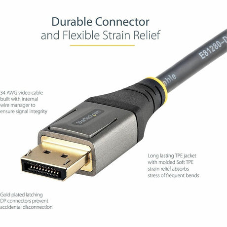 StarTech.com 1ft (30cm) DisplayPort 1.4 Cable, 8K 60Hz HDR10, UHD 4K 120Hz Video, DP to DP Monitor Cord, DP 1.4 Cable, M/M — DP14VMM1F
