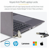 StarTech.com 25-Pack Universal Laptop Lock 6.6ft, Keyed Alike Locking Cable, Security Cable, Compatible w/Noble Wedge&reg;/Nano/K-Slot — UNIVKA25-LAPTOP-LOCK