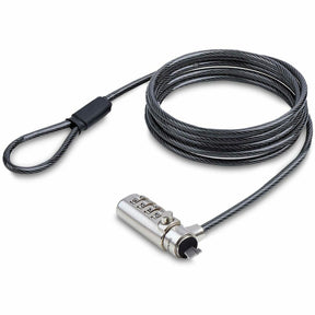StarTech.com Slim Lock K-Slot Compatible, 6.6ft (2m) Combination Locking Cable, Desk Anti-Theft Security For Laptop/Notebook Computer — SSTDC4D-LAPTOP-LOCK
