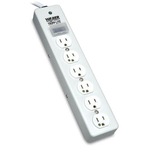 Eaton Tripp Lite Series Hospital-Grade Surge Protector with 6 Hospital-Grade Outlets, 10 ft. (3.05 m) Cord, 1050 Joules, UL 1363, Not for Patient-Care Rooms — SPS610HGRA